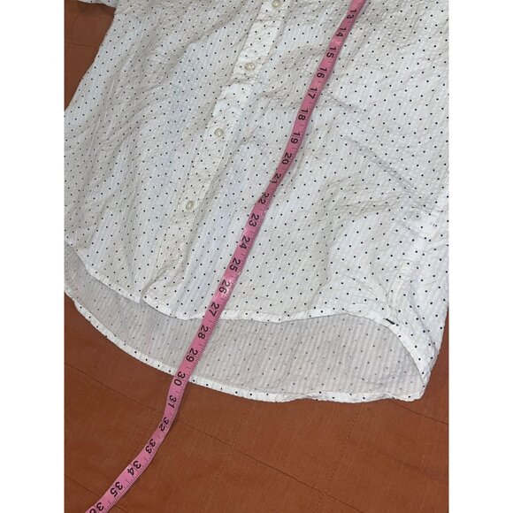 Bonobos Mens Slim Fit White Button-Up Short Sleeve  Shirt Size XL - Picture 7 of 8